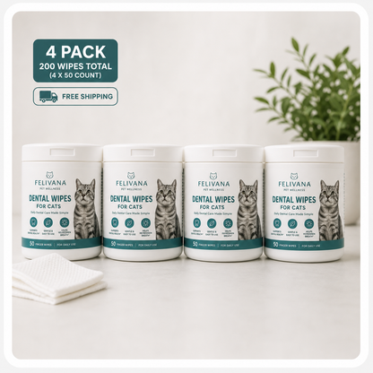 Felivana™ Daily Dental Wipes for Cats — 50 Count