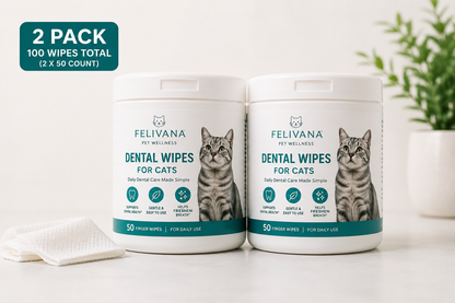 Felivana™ Daily Dental Wipes for Cats — 50 Count