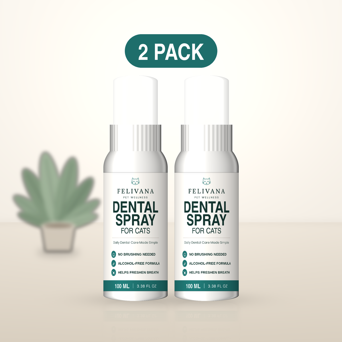 Felivana Pet Oral Spray — 2-pack, 100 mL each, for dogs and cats